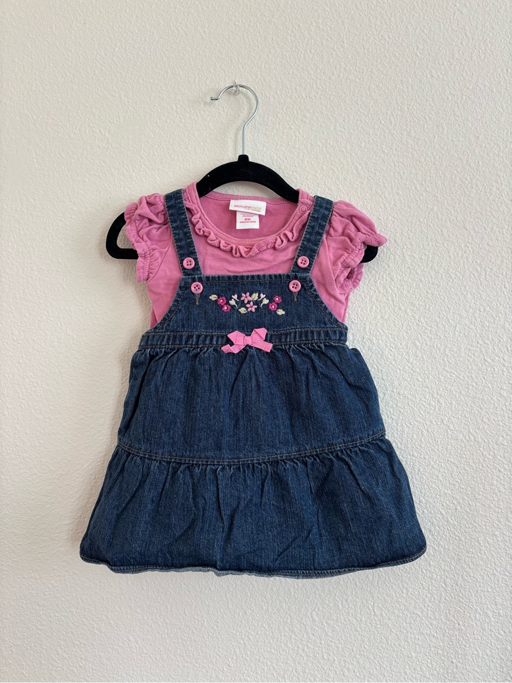vintage Oshkosh overall denim dress size 6 months